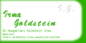 irma goldstein business card